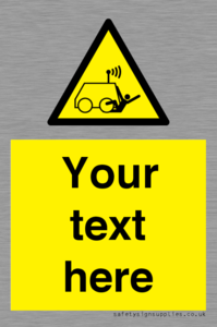 Custom warning run over by operator controlled machine